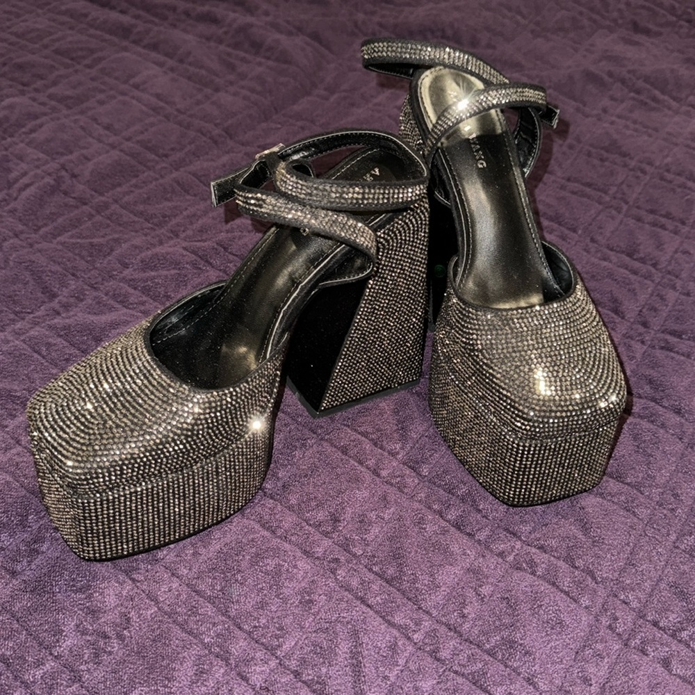 Azalea Wang Rhinestone Platforms